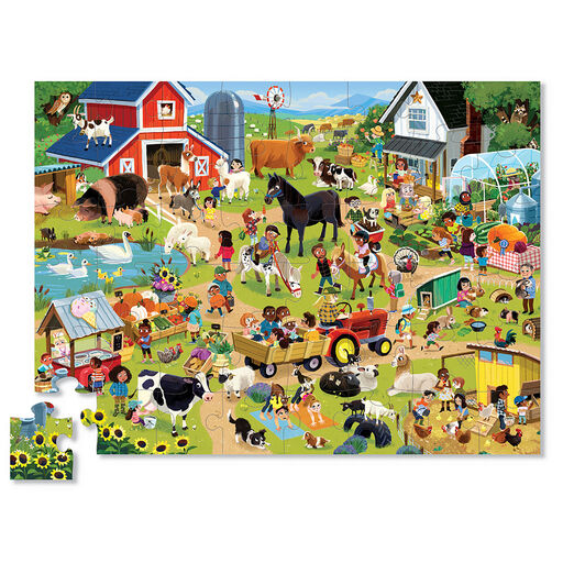Crocodile Creek Day at the Farm 48-Piece Jigsaw Puzzle, 
