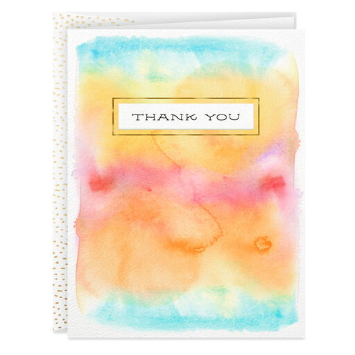 Watercolor Paint Thank-You Card, 