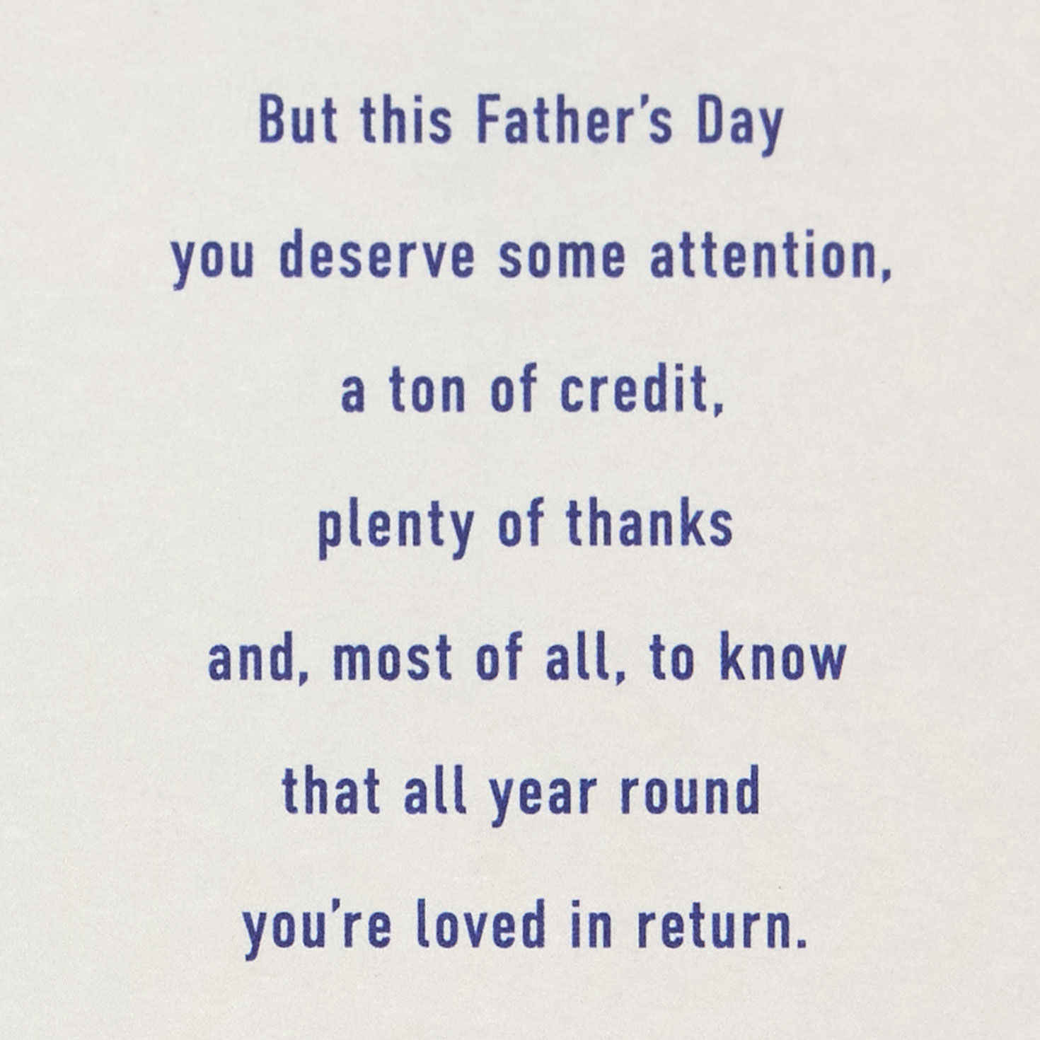 Bold Lettering on Blue Father's Day Card Sentiment image number 3