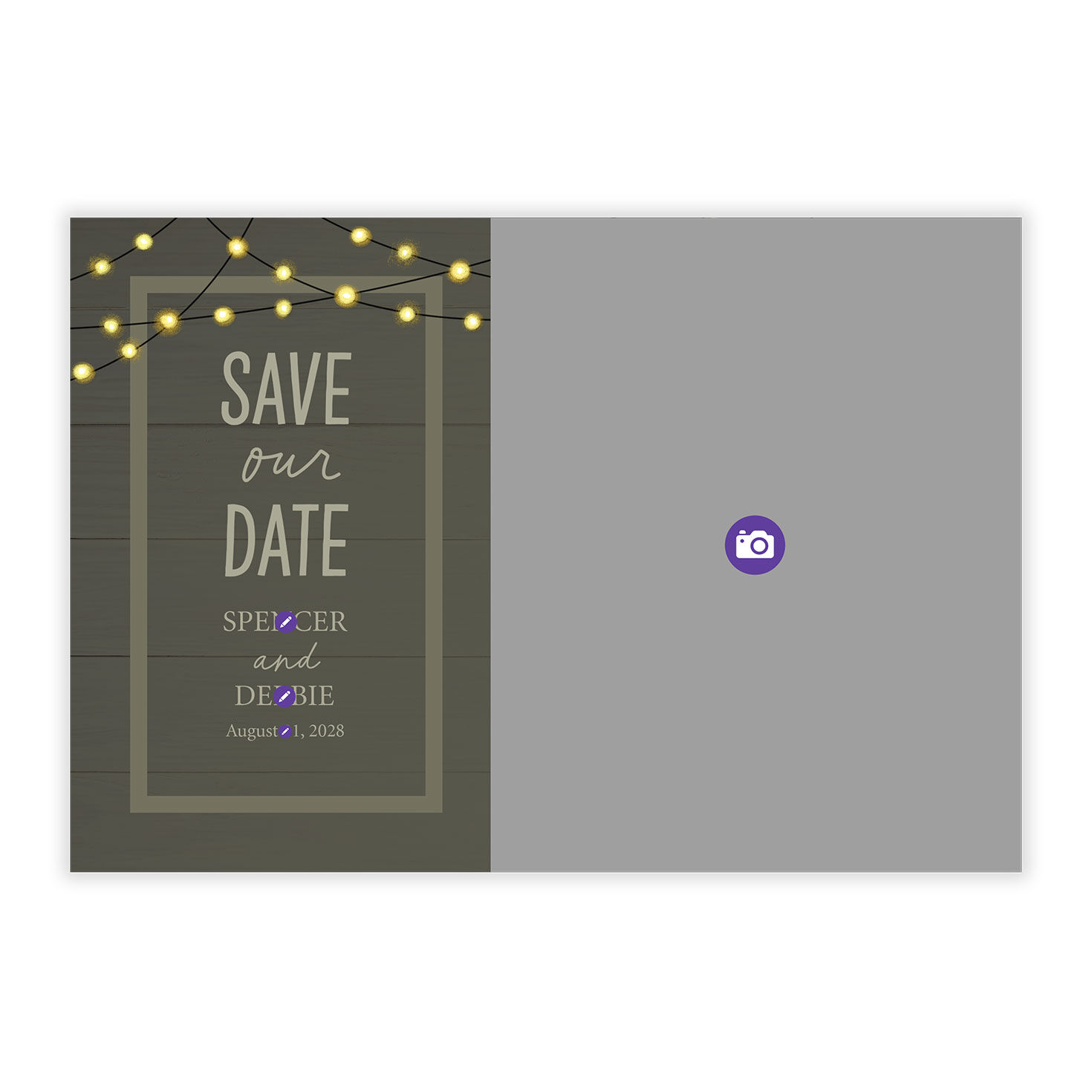 Rustic String Lights Save the Date, , large image number 5