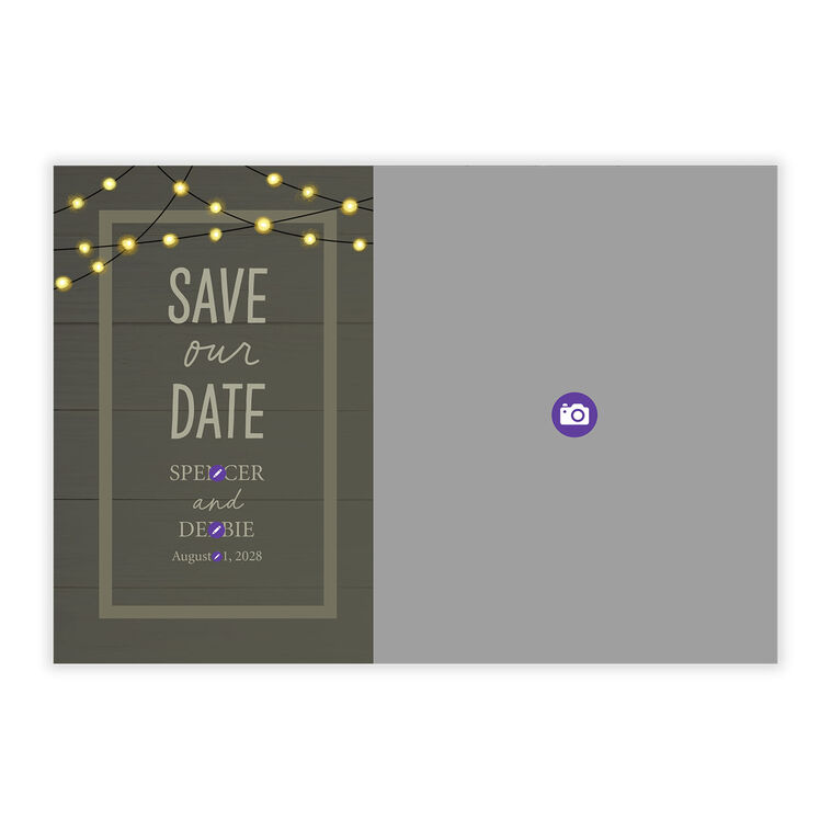 Rustic String Lights Save the Date, , large image number 5