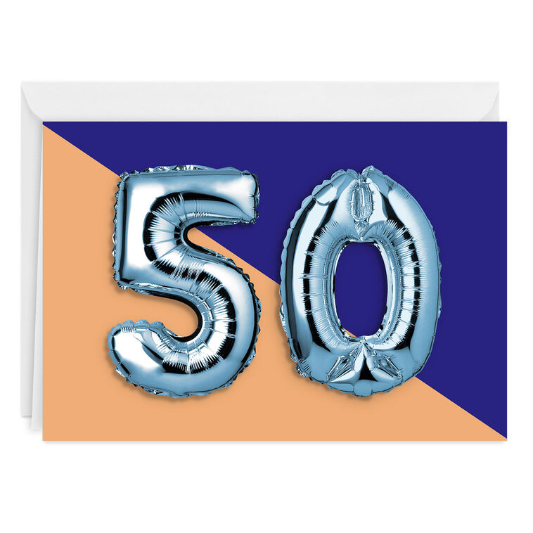 50th Balloons Custom Card