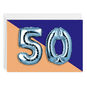 50th Balloons Custom Card, , large image number 1