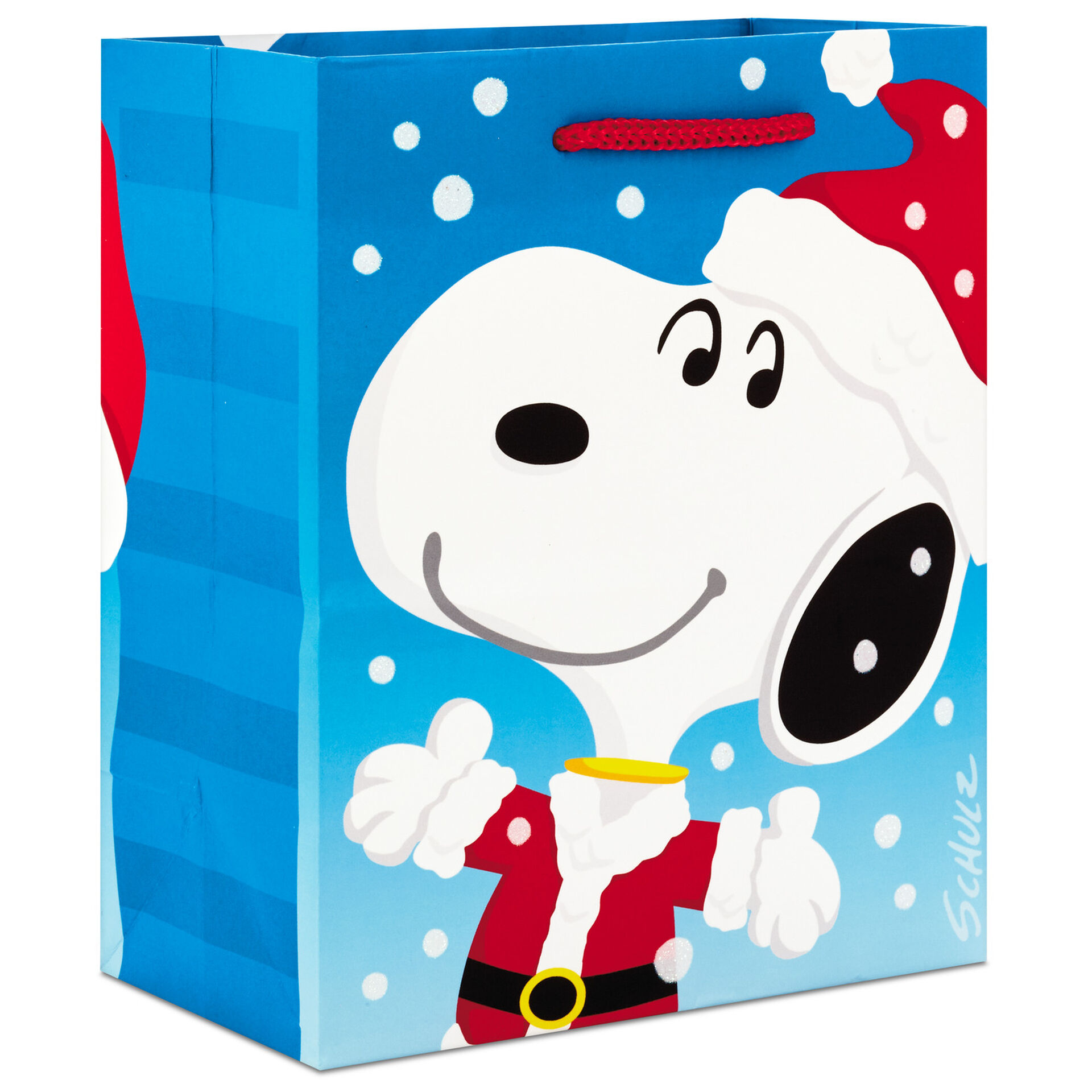6.5" Peanuts® Santa Snoopy Christmas Gift Bag Gift Bags Hallmark