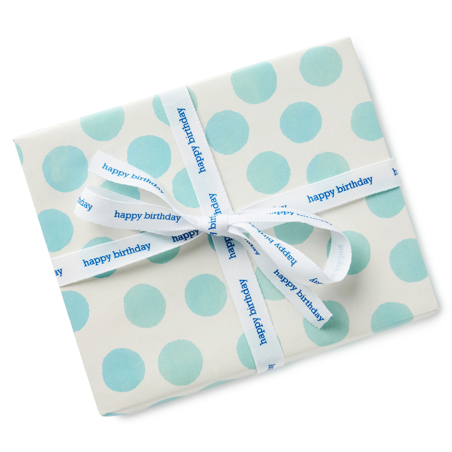 Blue "Happy Birthday" Messages on White Ribbon in use image number 2