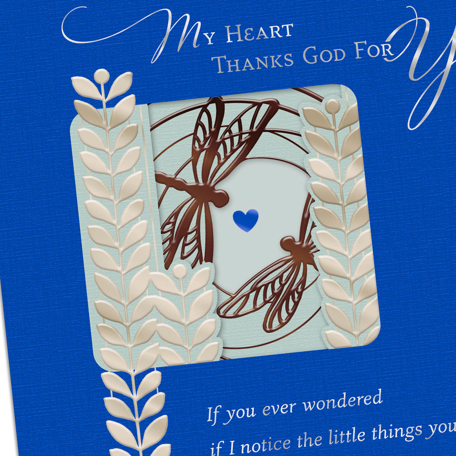 Dragonflies Religious Thank You Card for Husband card front detail image number 7