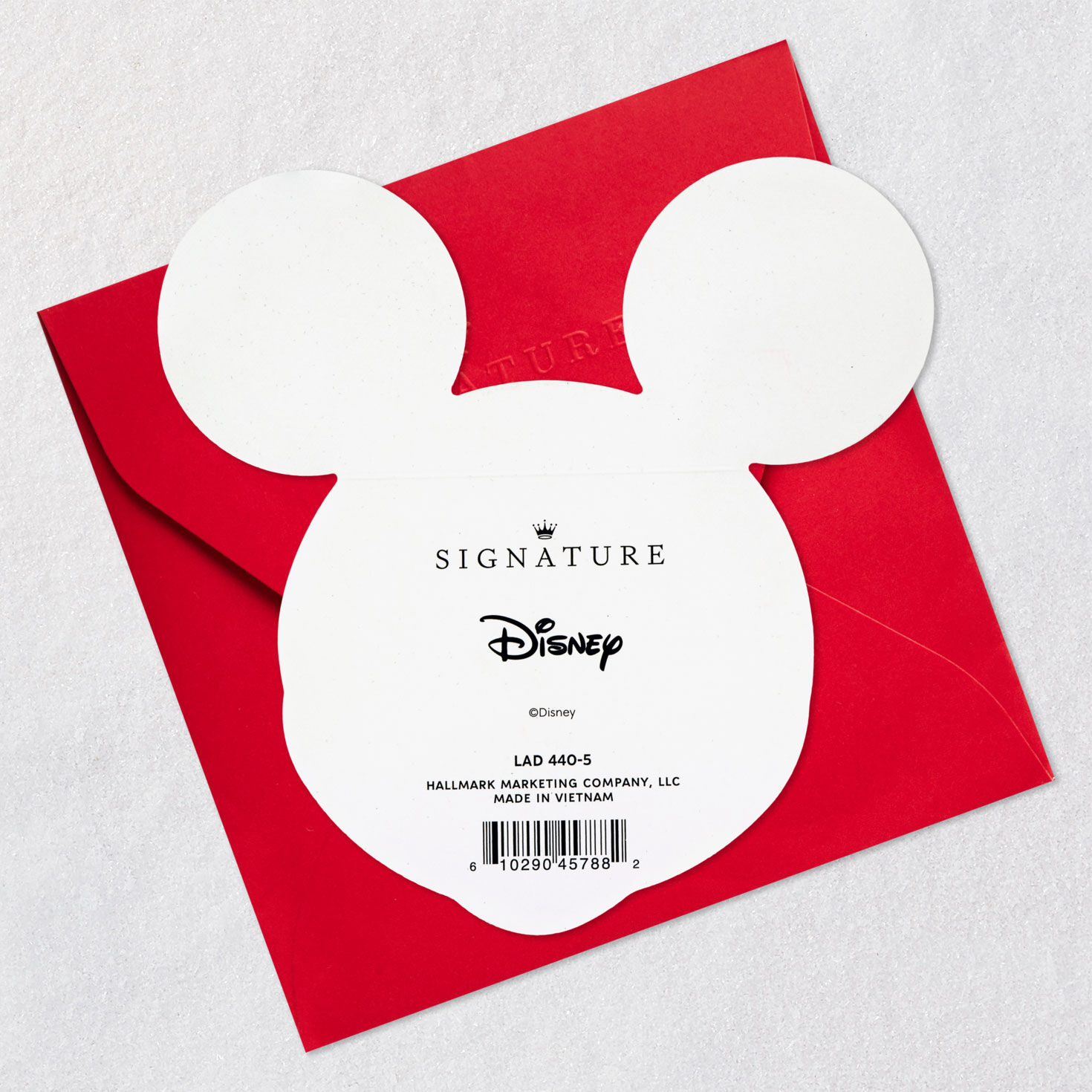 Smiling Mickey Mouse Face Blank Card Card Front with Envelope and Gold Seal image number 6