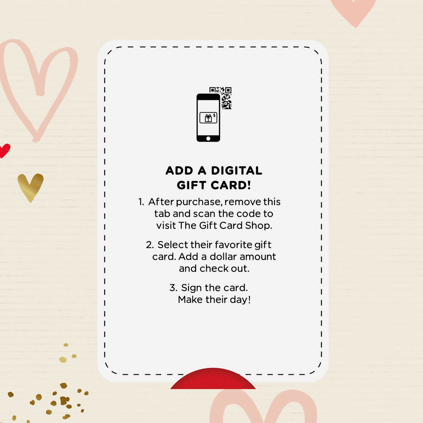 Grateful Hearts Valentine's Gift Card Greeting gift card instructions image number 6