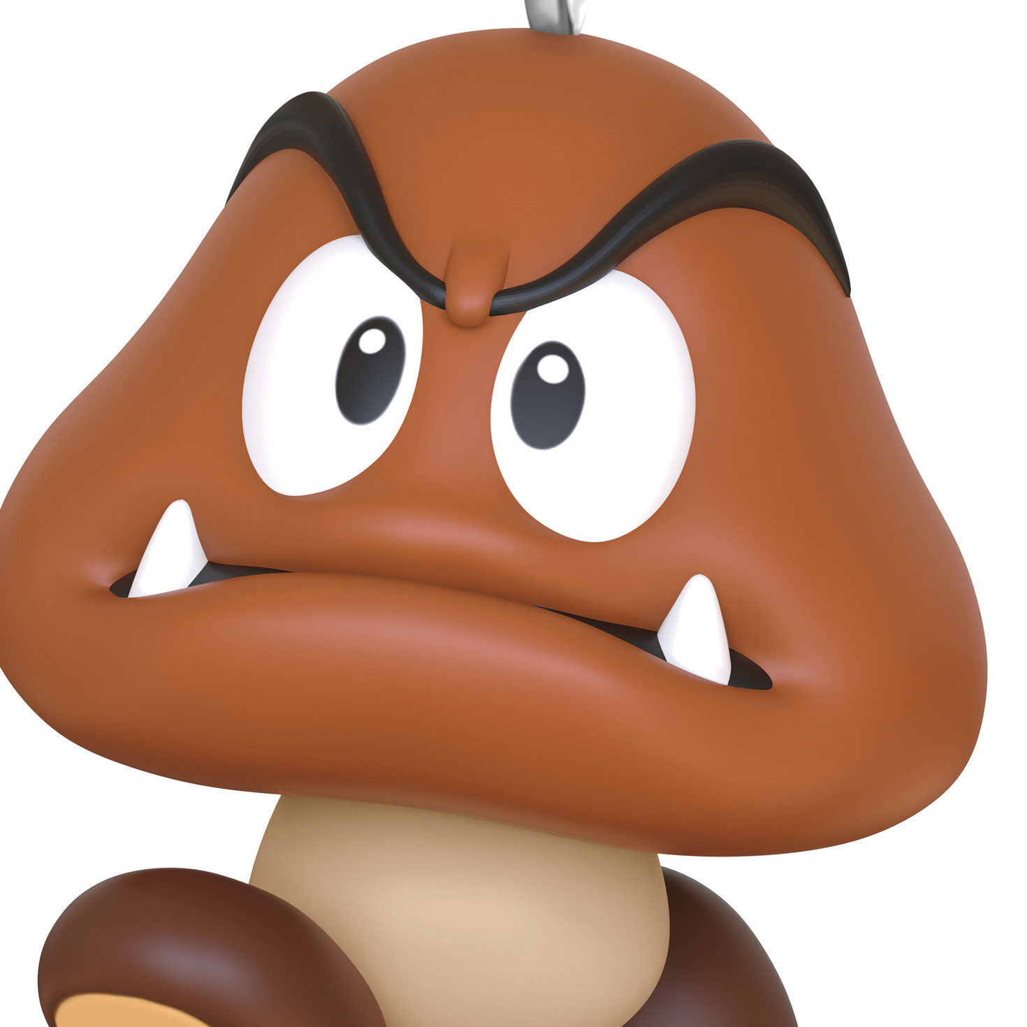 Super Mario Goomba Keepsake Ornament closeup view image number 5