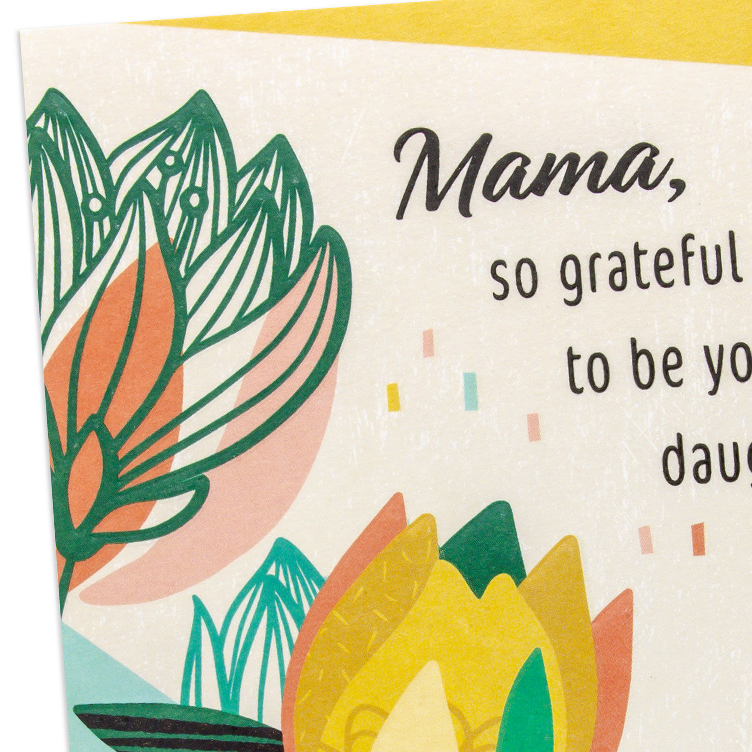 Flowers and Leaves Mama Mother's Day Card From Daughter Card Front Detail image number 5