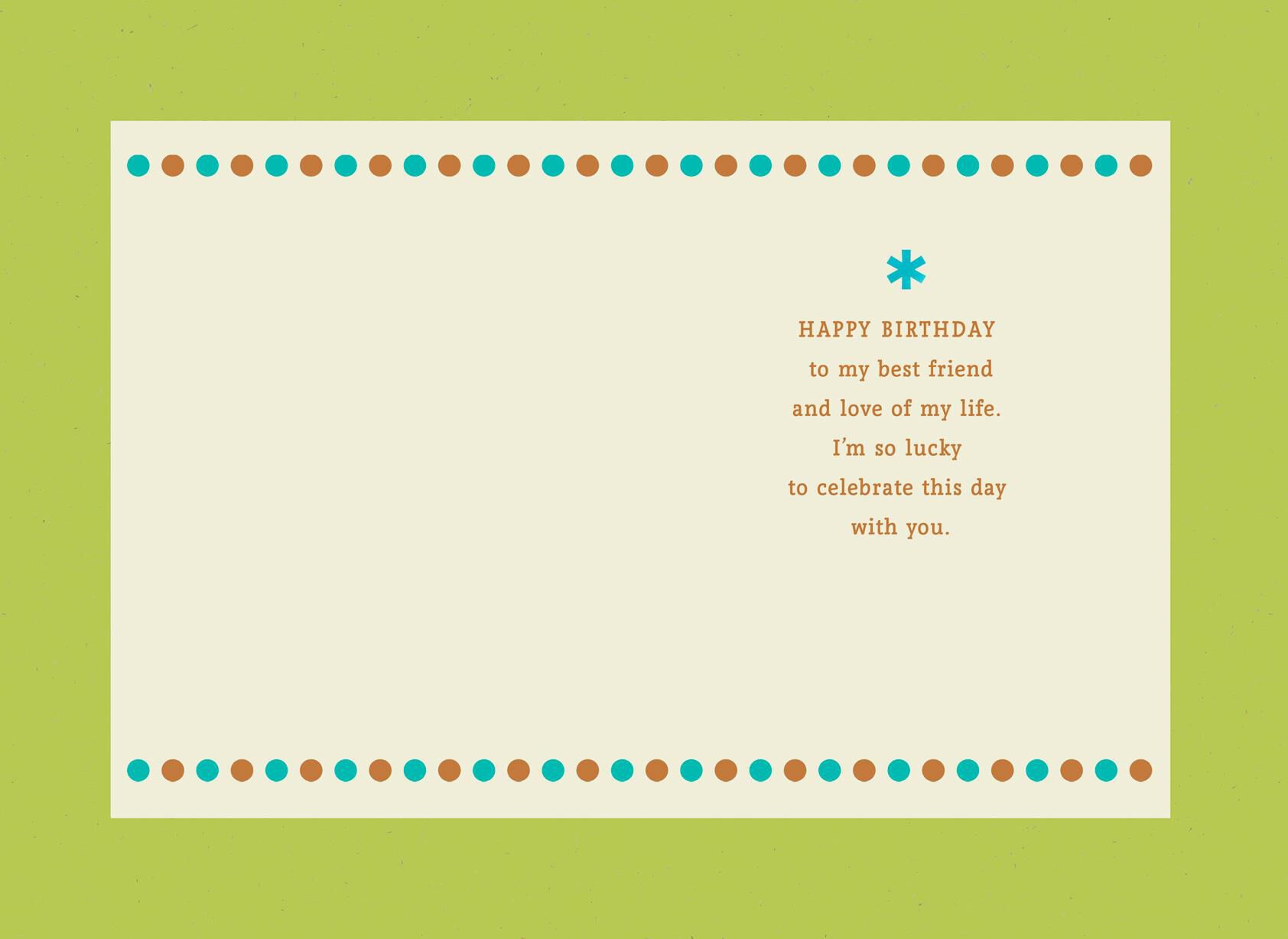 Best Friend, Love of My Life Birthday Card for Husband