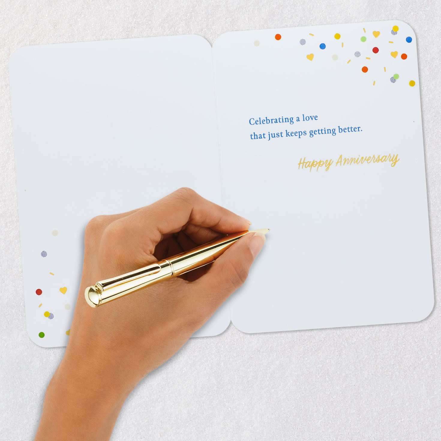 True Love Confetti Anniversary Card Signing card image number 6