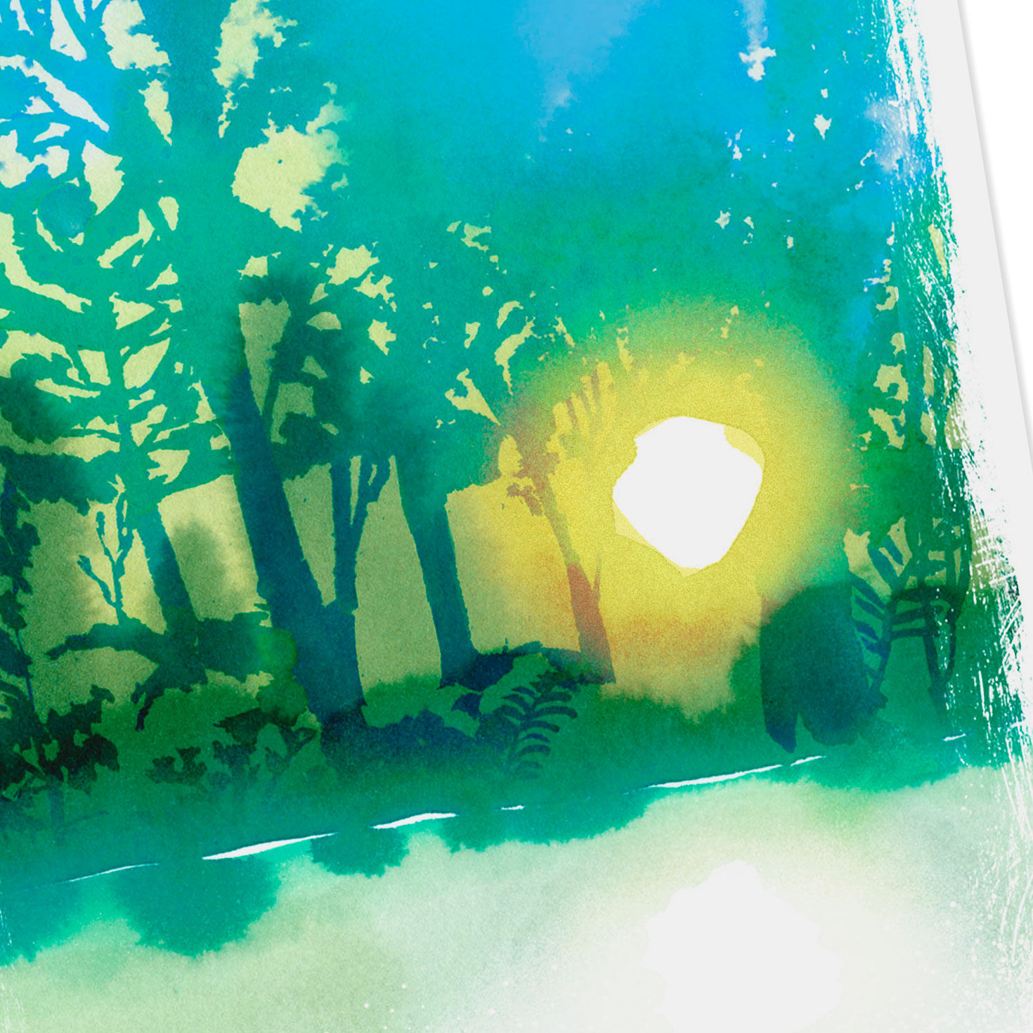 Sun Shining Through Trees Blank Card - Greeting Cards | Hallmark