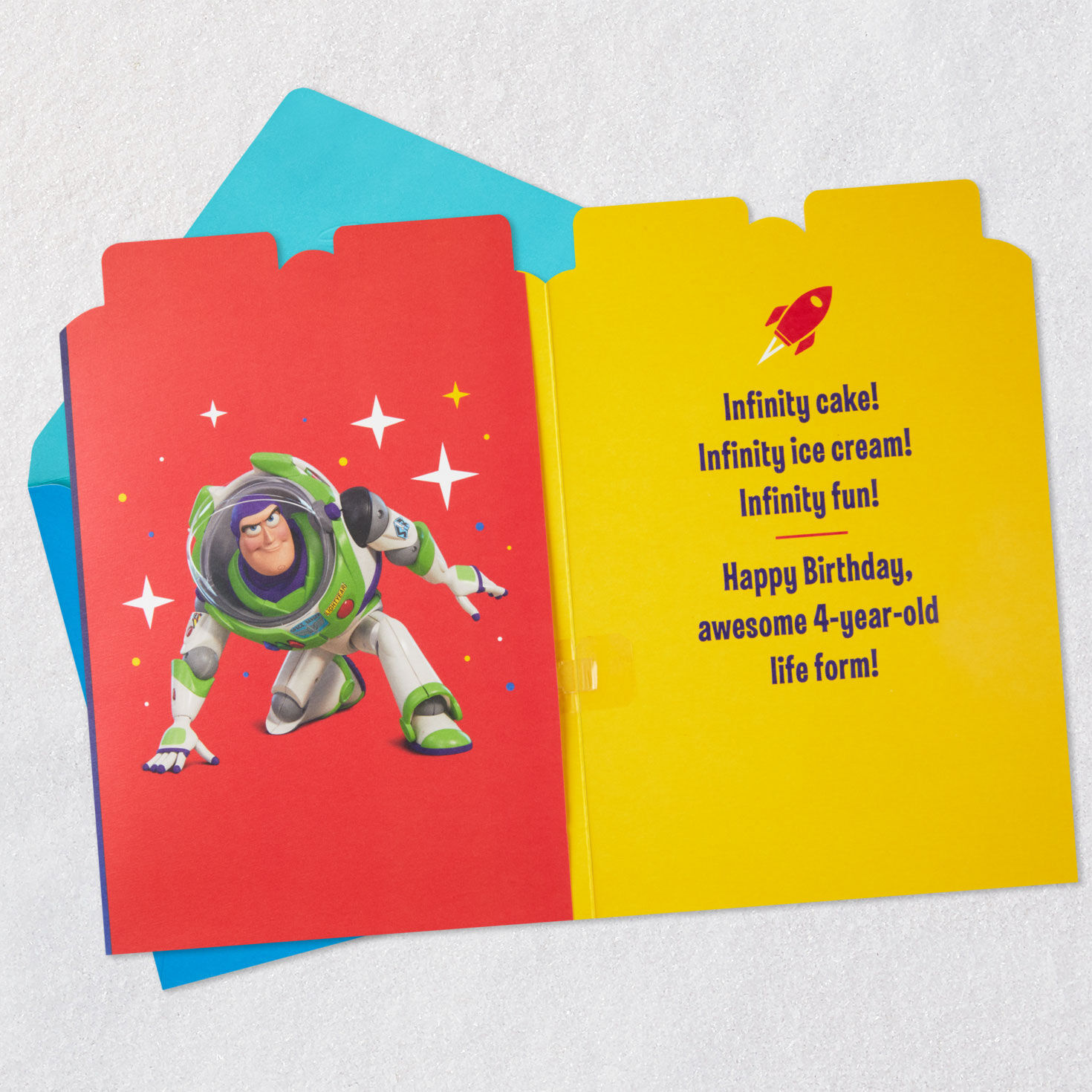 Disney/Pixar Toy Story Buzz Lightyear Infinity Fun Musical 4th Birthday Card for only USD 5.99 | Hallmark