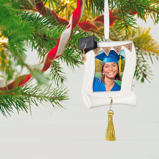 Congrats, Grad! 2022 Porcelain Photo Frame Ornament, 