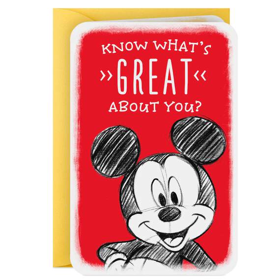 3.25" Mini Disney Mickey Mouse You're Great Card, , large image number 3