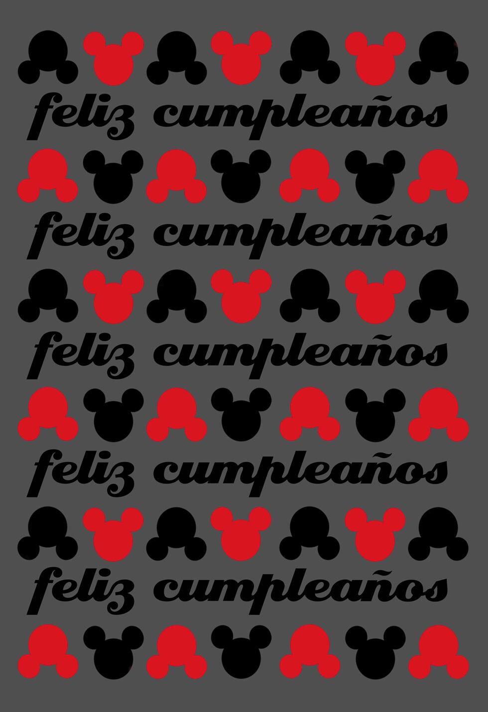 Mickey Mouse Large Spanish-Language Birthday Card, 12"