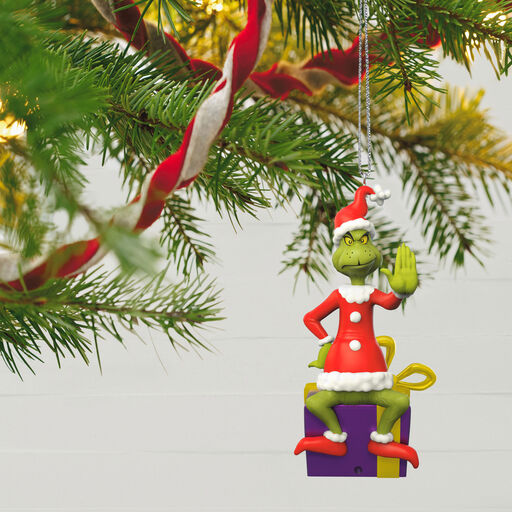 Dr. Seuss's How the Grinch Stole Christmas!™ Grinch Peekbuster Ornament With Motion-Activated Sound, 