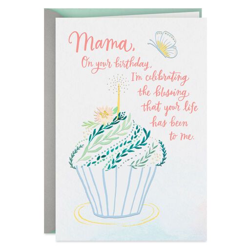 Mama, Your Life Is a Blessing Religious Birthday Card, 