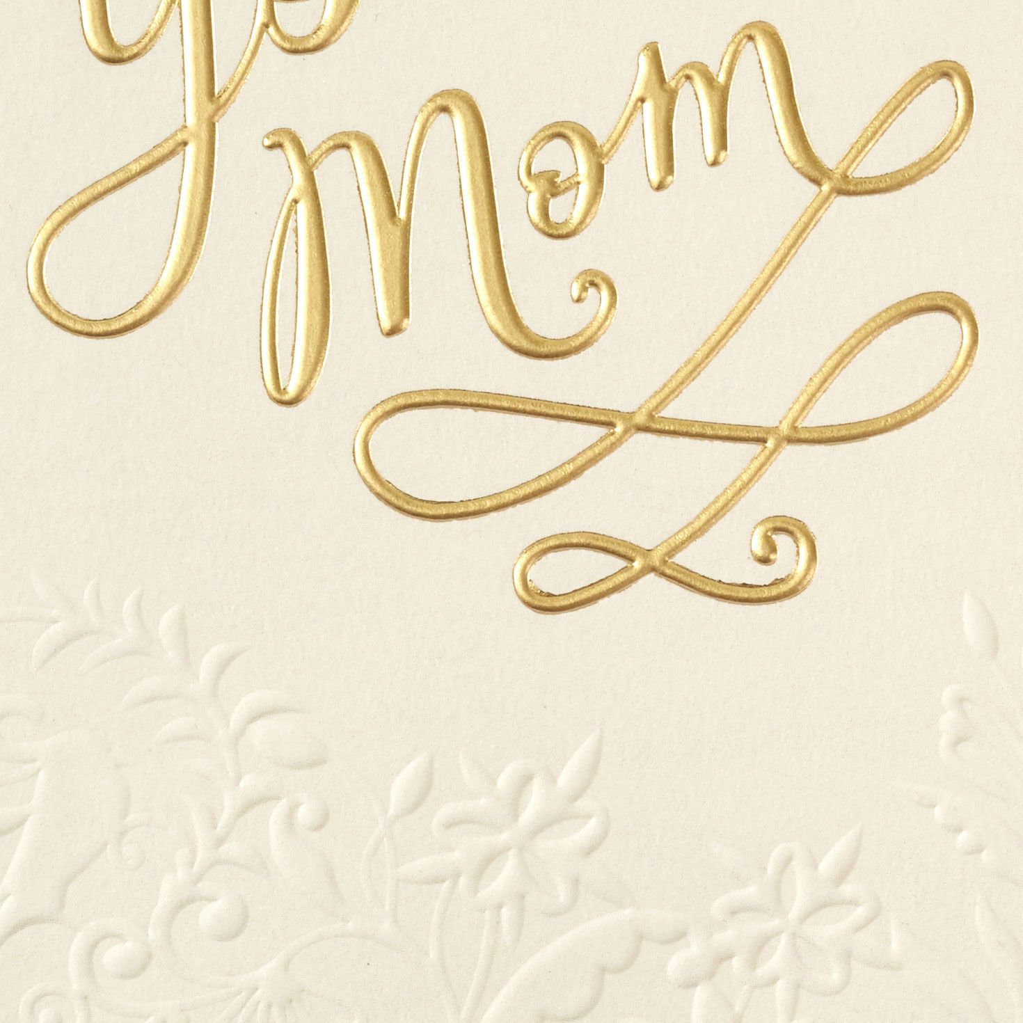 Red Heart and Gold Script Mom Valentine's Day Card Card Front Detail image number 4