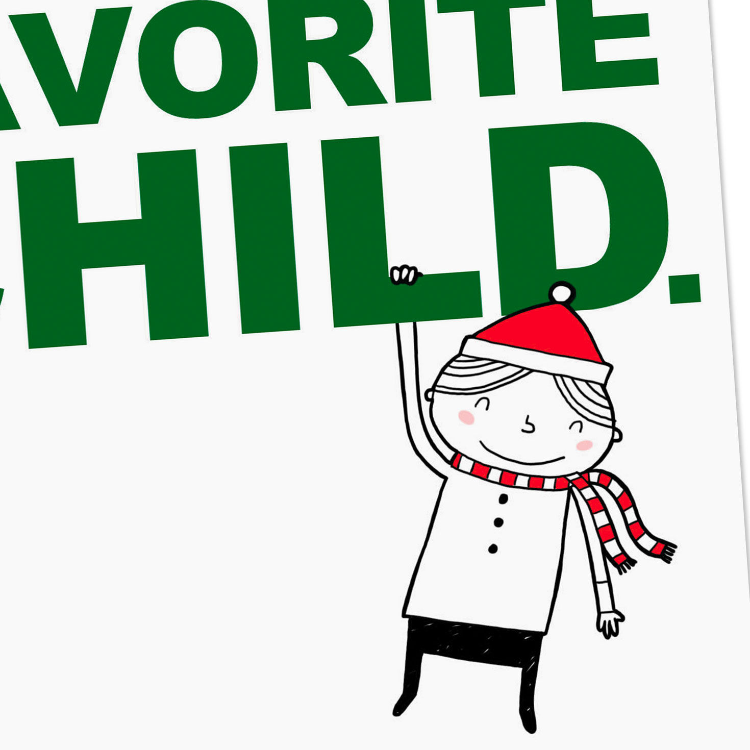Bold Lettering and Kid Funny Christmas Card for Parent Card Front Detail image number 4