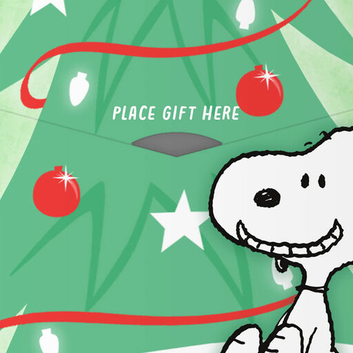 Peanuts® Snoopy Smiles Money Holder Christmas Card, 