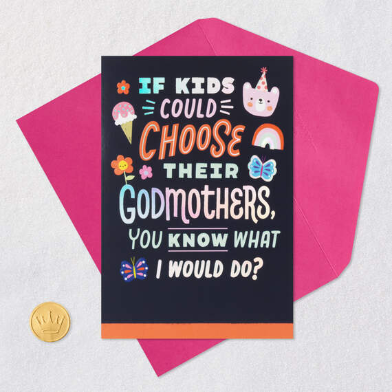 Godmother, I'm Glad You're You Birthday Card From Kid, , large image number 5