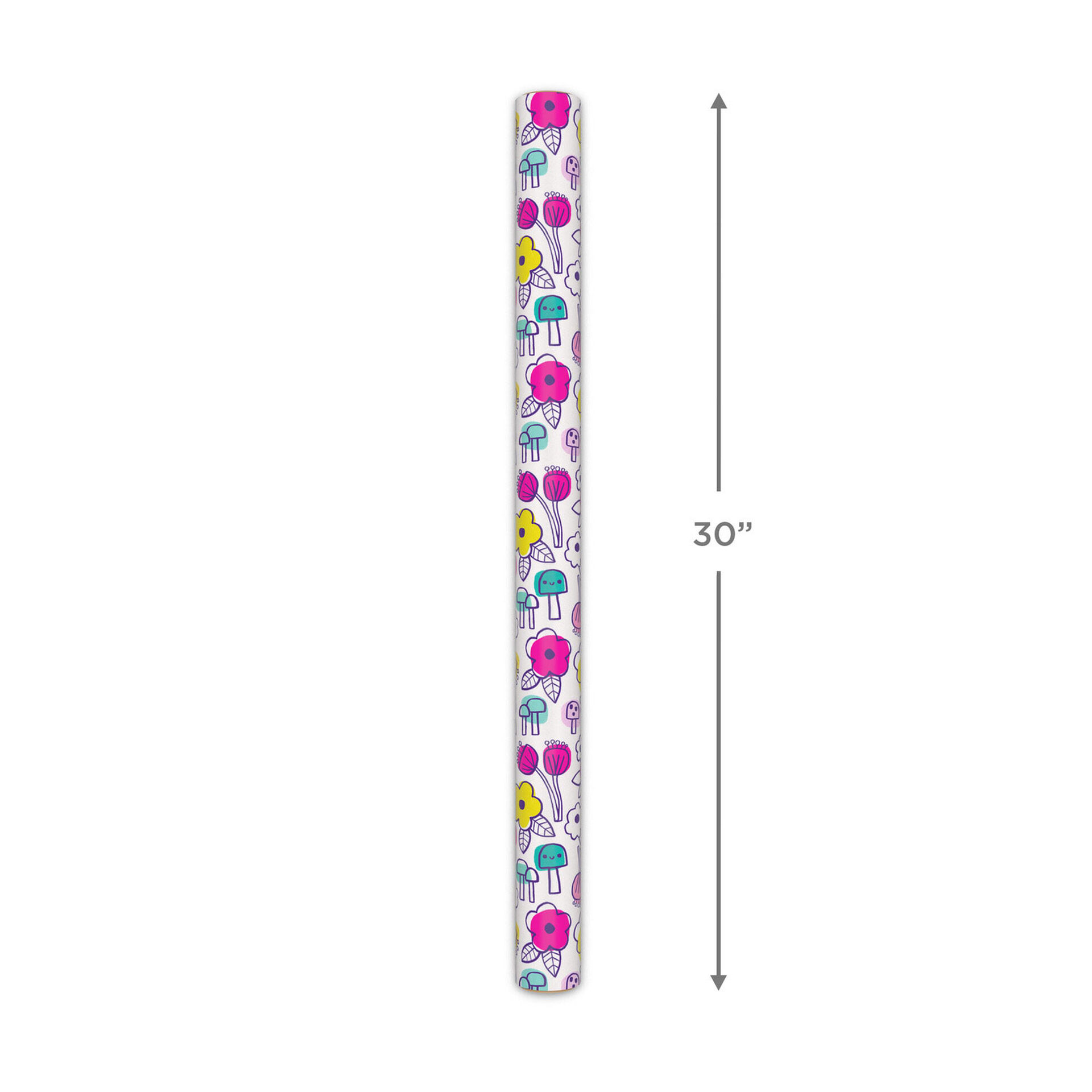 Floral Doodles Wrapping Paper, 20 sq. ft. Wrapping Paper Hallmark