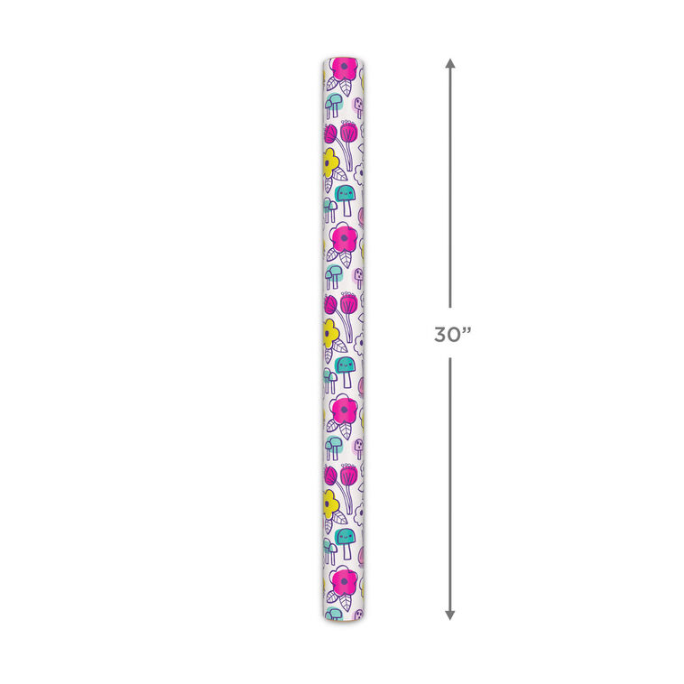 Floral Doodles Wrapping Paper, 20 sq. ft., , large image number 5
