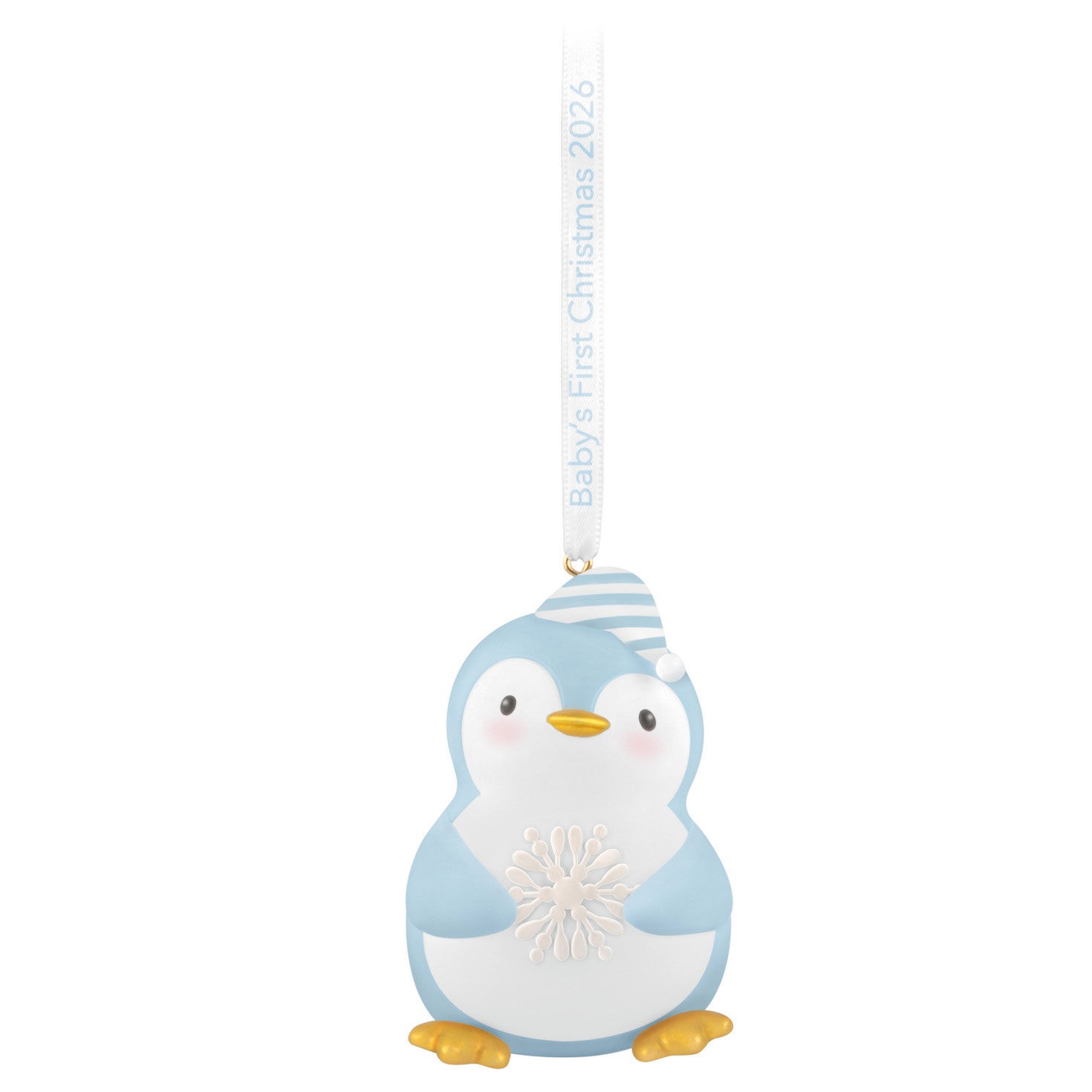 Baby Boy's First Christmas Penguin 2026 Ornament