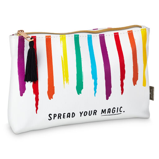 Spread Your Magic Faux Leather Zipper Pouch, 