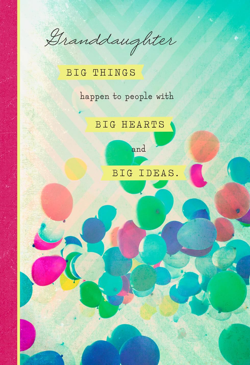 Big Ideas, Big Heart Granddaughter Graduation Card