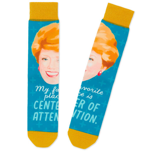 Blanche The Golden Girls Center of Attention Novelty Crew Socks, 