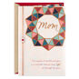 Modern Mosaic Holiday Wreath Mom Christmas Card Card Front image number 1