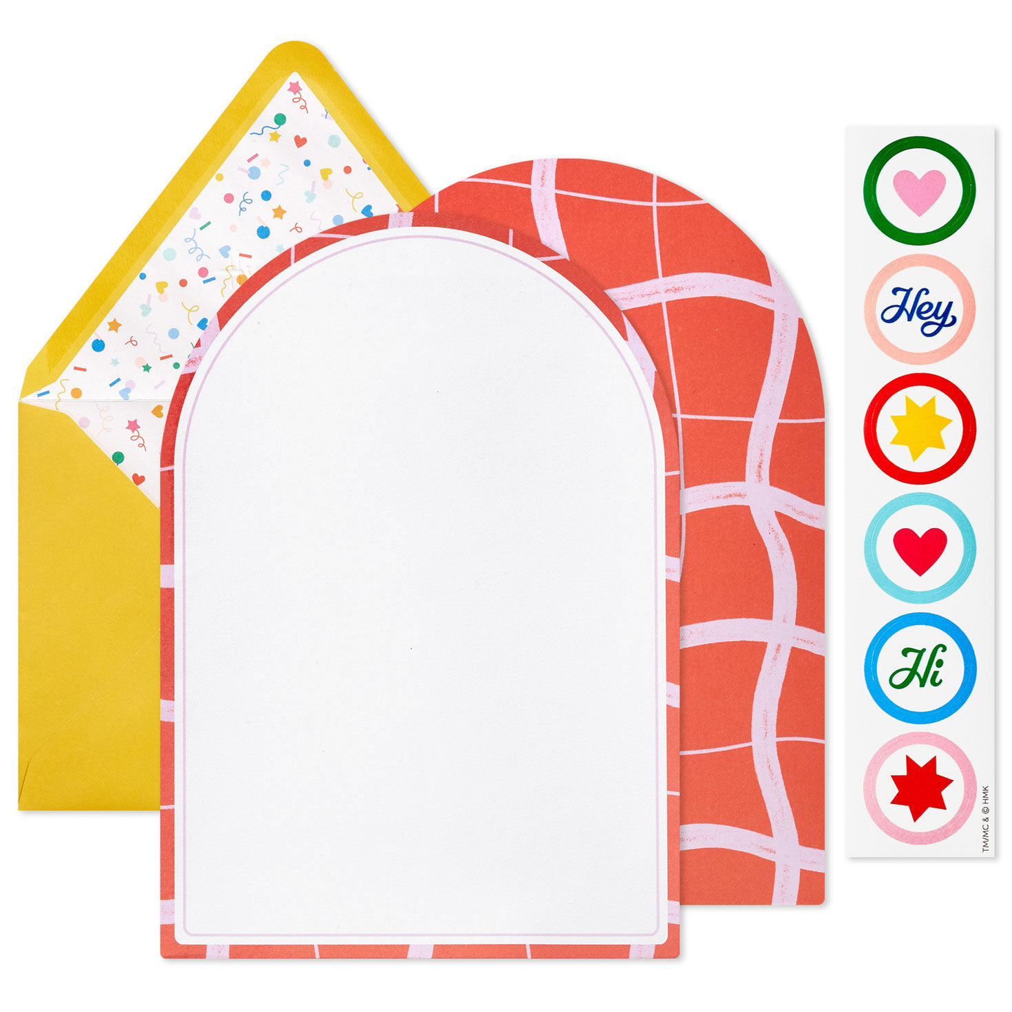 Arch With Squiggles and Squares Stationery Set closeup view image number 3