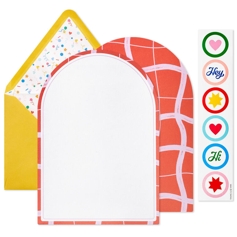 Arch With Squiggles and Squares Stationery Set closeup view image number 3