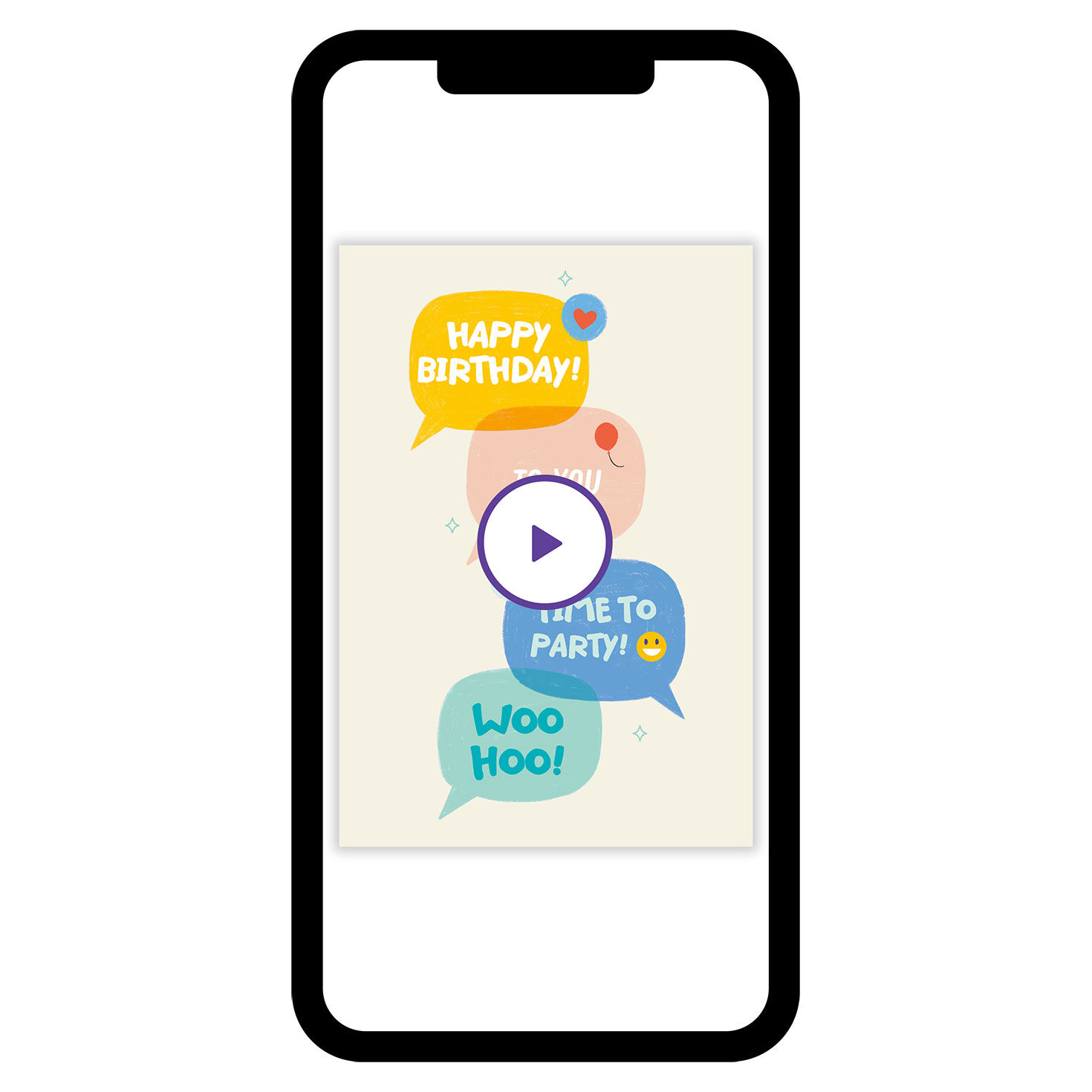 Text Message Bubbles Birthday eCard