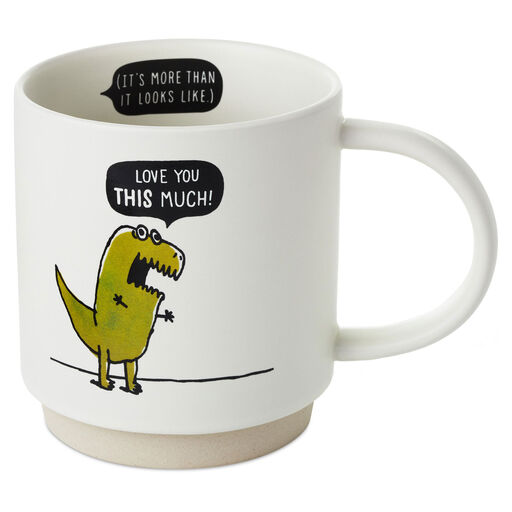 T-Rex Love You This Much Funny Mug, 16 oz., 