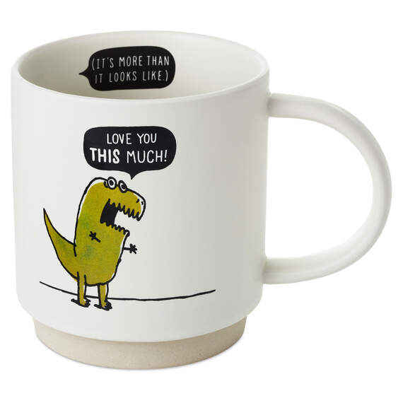 T-Rex Love You This Much Funny Mug, 16 oz.