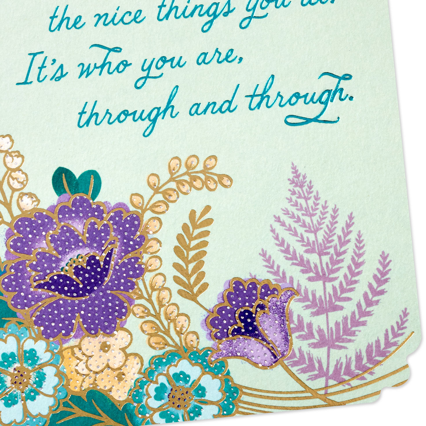 Blue and Purple Flowers Thank You Card Card Front Detail image number 4