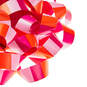 4.6" Pink and Coral Stripe Recyclable Gift Bow, , large image number 4