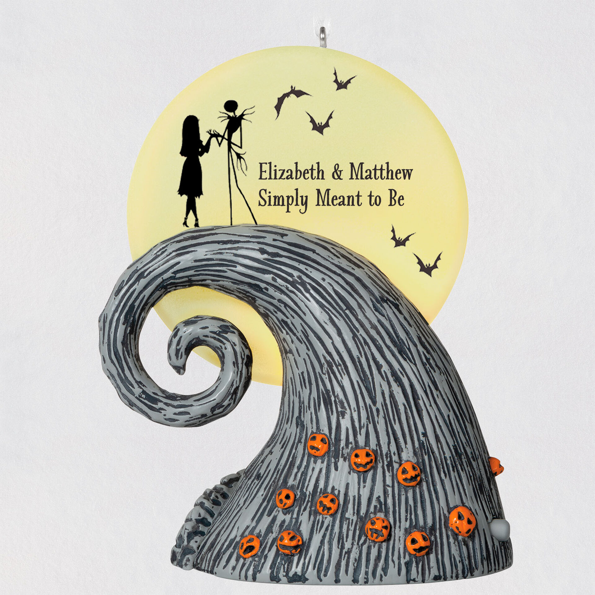 Disney Tim Burton’s The Nightmare Before Christmas Jack and Sally Personalized Ornament With