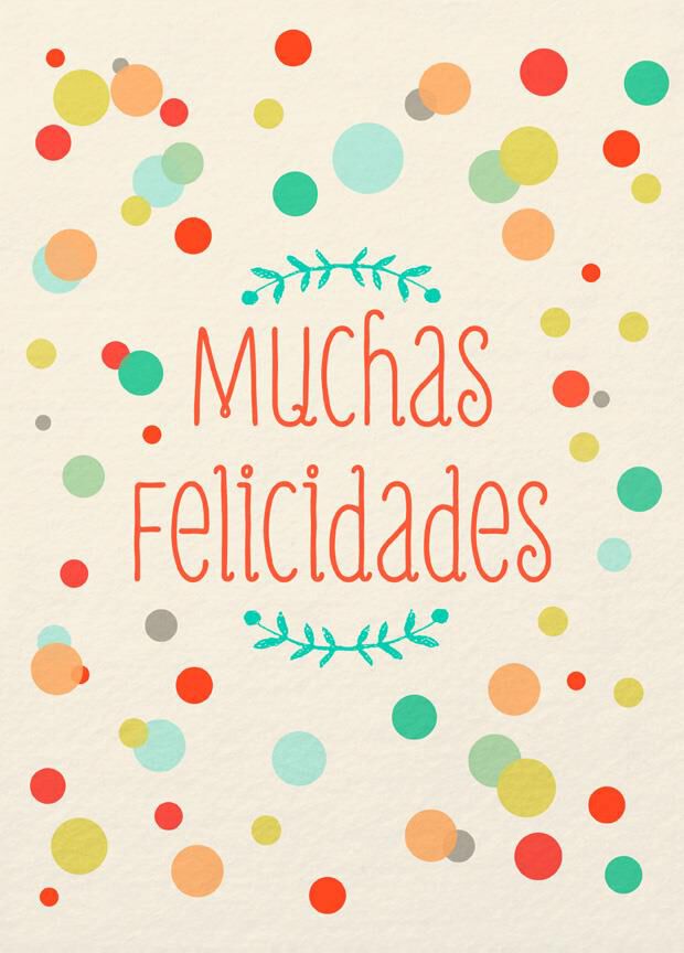 Full of Happiness Large Spanish-Language Birthday Card, 12"