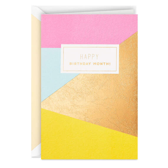 Happy Birthday Month Birthday Card, , large image number 1