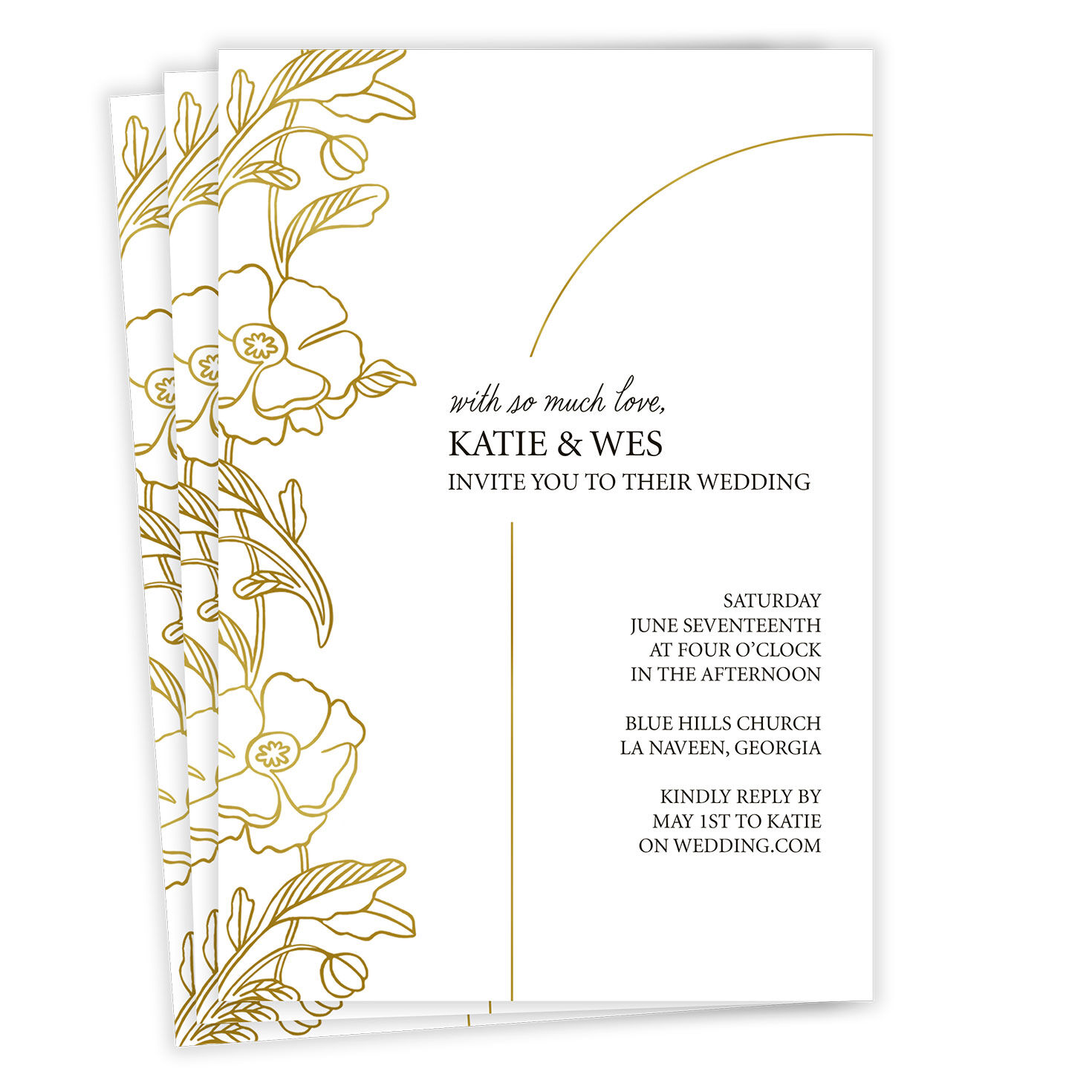 So Much Love Flat Wedding Invitation