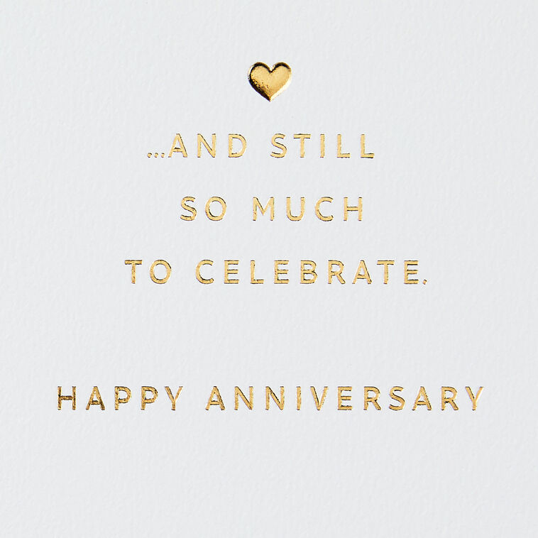 Embossed Hearts Signature Anniversary Card Sentiment image number 2