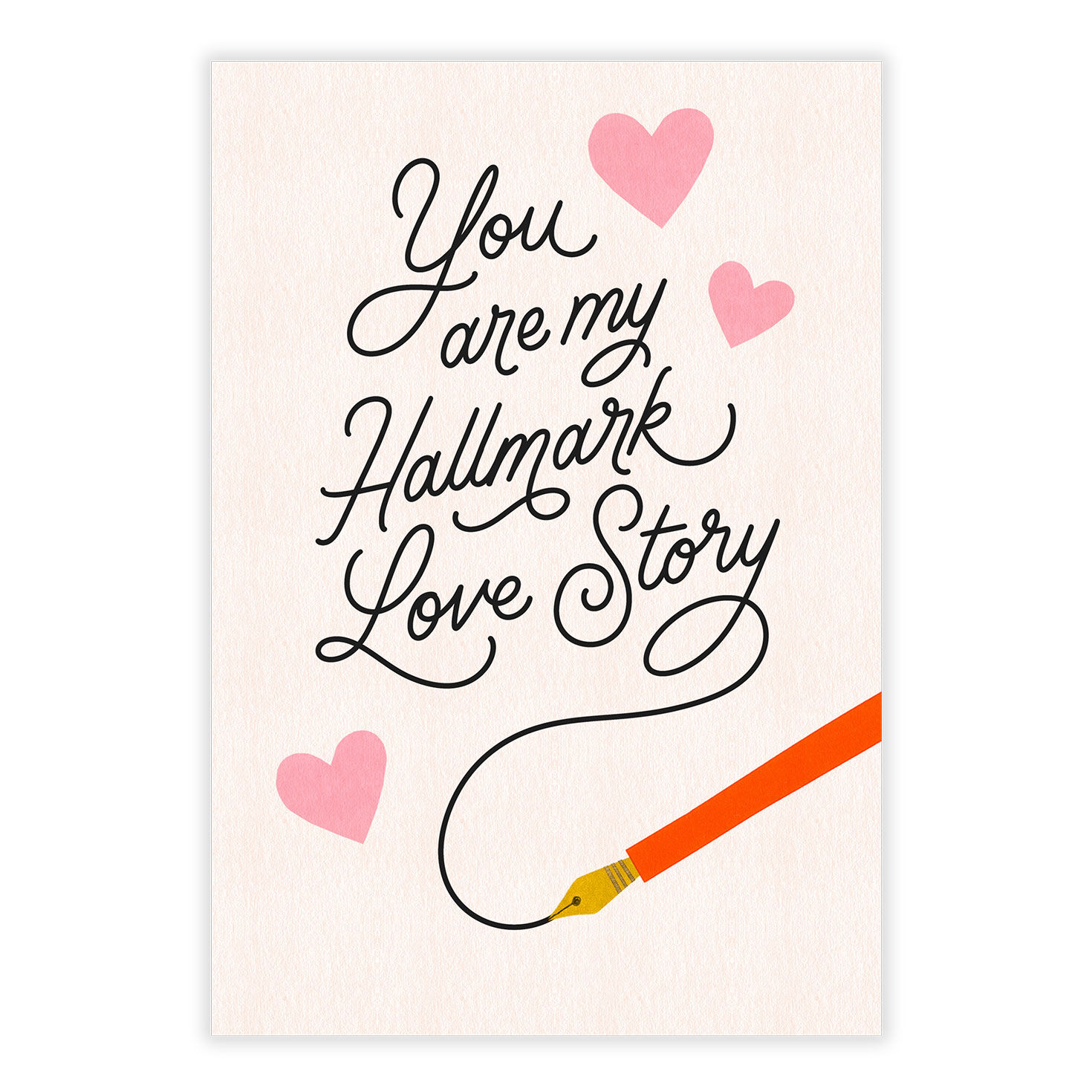 Pen Writing Hallmark Love Story Personalized Card front image number 2