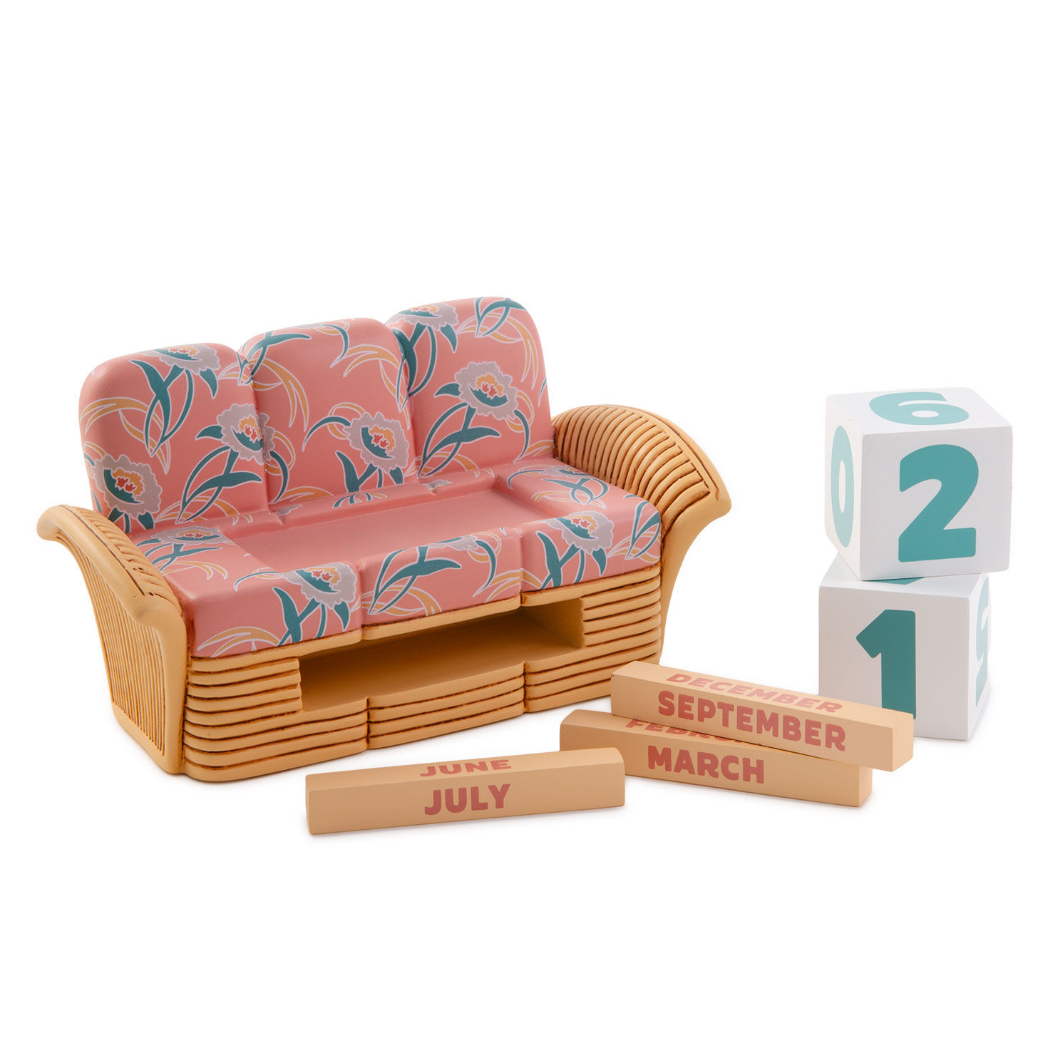 The Golden Girls Floral Couch Perpetual Calendar front pieces beside image number 3