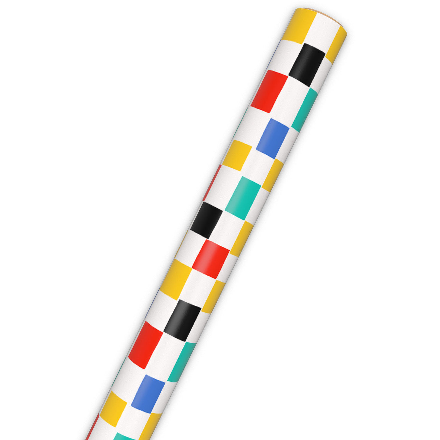 Colorful Checks on White Gift Wrap Roll Wrap Tube image number 6