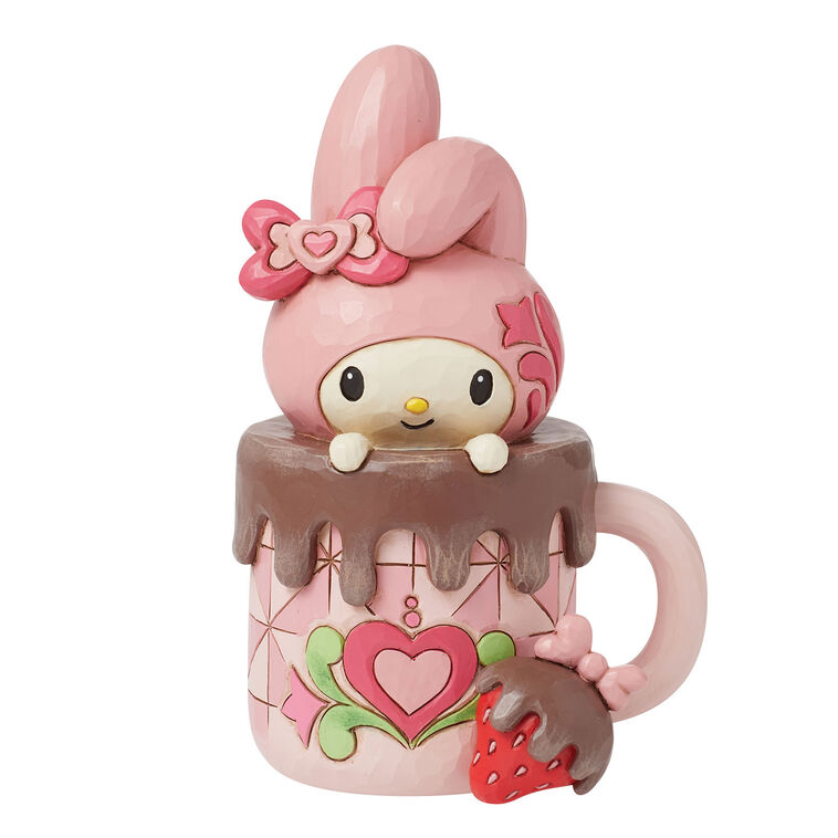 Jim Shore Sanrio My Melody Hot Cocoa Figurine, 5"